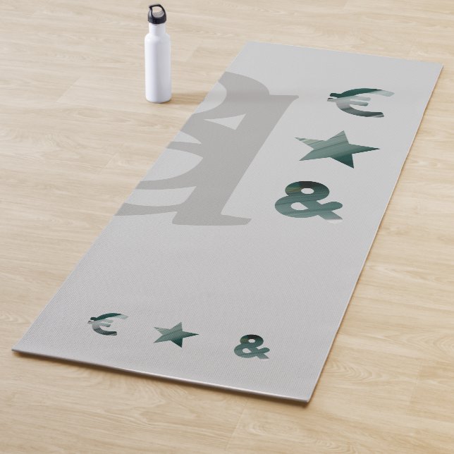 RICH Yoga Mat Abstrakt Art Black Green Emerald Yogamatte (Beispiel)