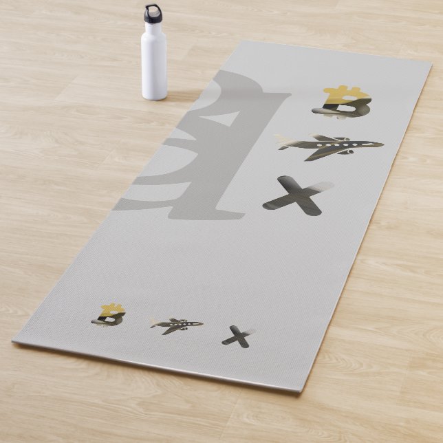 RICH Yoga Mat Abstrakt Art Schwarz-weiß Gold Yogamatte (Beispiel)