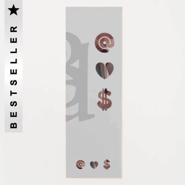 RICH Yoga Mat Abstrakte Art Grau Schwarzes Pulver Yogamatte (Von Creator hochgeladen)