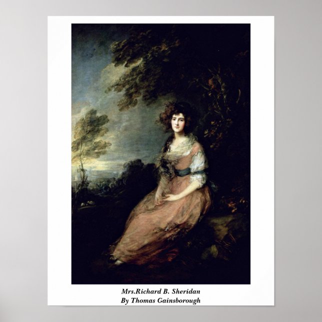 Richard B. Sheridan von Thomas Gainsborough Poster (Vorne)