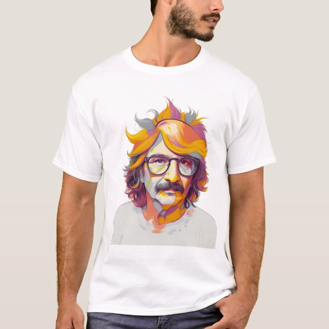Richard Brautigan Orange T-Shirt (Vorderseite)