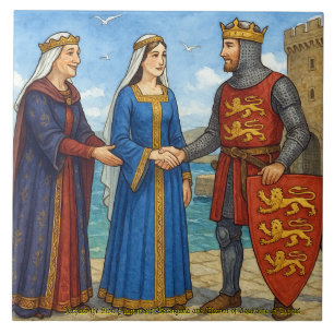 Richard das Lionheart und Berengaria von Navarra Fliese