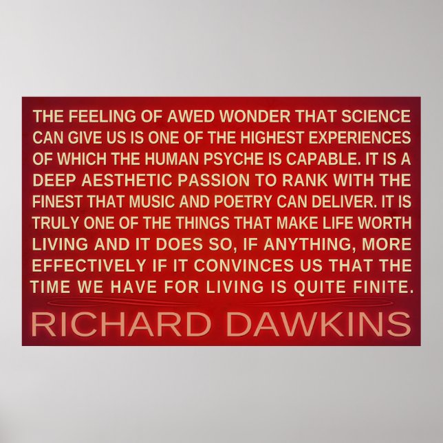 Richard Dawkins | Wunderwissenschaft gibt uns ein  Poster (Vorne)