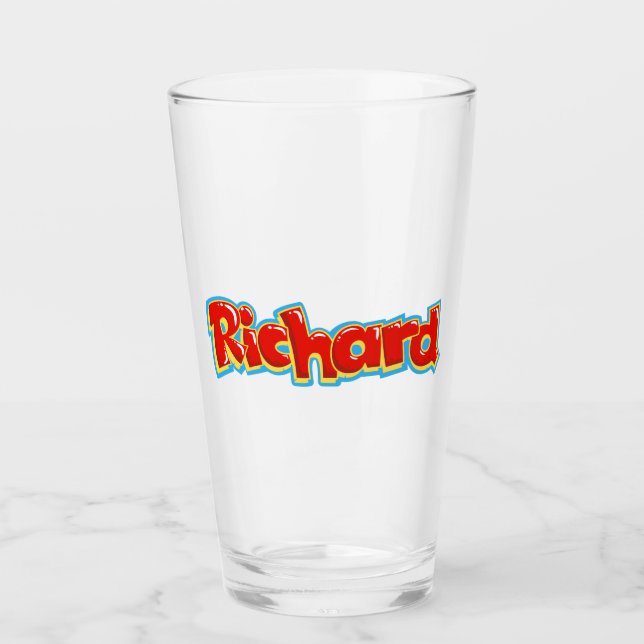 Richard Graffiti Glas (Vorderseite)