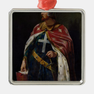 Richard I der Lionheart König von England, 1841 Silbernes Ornament