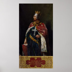 Richard I. the Lionheart King of England, 1841 Poster