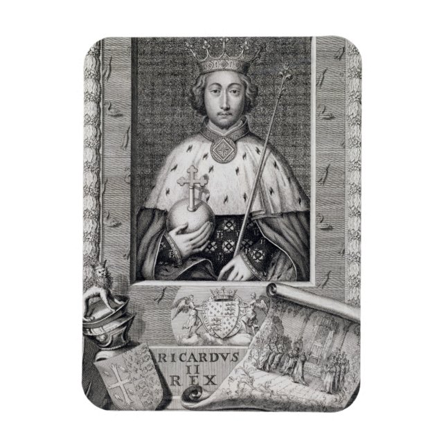 Richard II (1367-1400) King of England 1377-99, af Magnet (Vertikal)