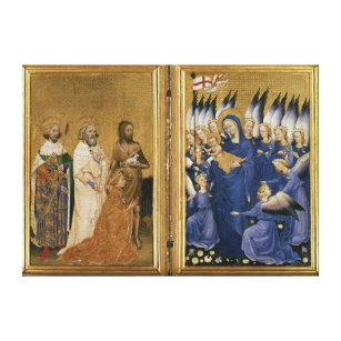 Richard II dargestellt der Jungfrau und dem Kind Leinwanddruck