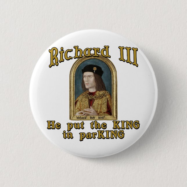 Richard III setzte den König in Parkt-shirt ein Button (Vorderseite)