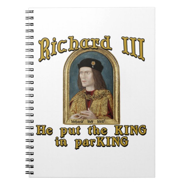 Richard III setzte den König in Parkt-shirt ein Notizblock (Vorderseite)