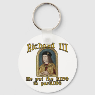 Richard III setzte den König in Parkt-shirt ein Schlüsselanhänger