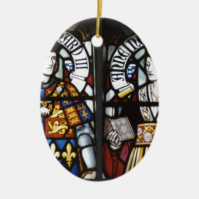 RICHARD III UND KÖNIGIN ANNE VON ENGLAND KERAMIKORNAMENT (Vorne)