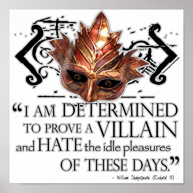 Richard III Zitat Poster (Vorne)