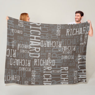 Richard individuelle Name moderne Typografie braun Fleecedecke