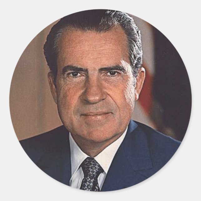 Richard M. Nixon 37 Runder Aufkleber (Vorderseite)