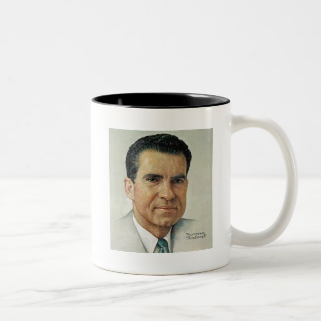 Richard Milhouse Nixon Zweifarbige Tasse (Rechts)