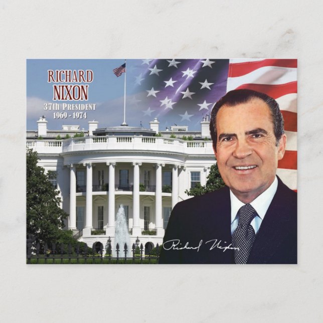 Richard Nixon - 37. Präsident der USA Postkarte (Vorderseite)