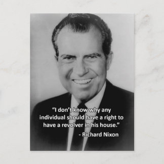 Richard Nixon Anti-Gun Postcard Postkarte