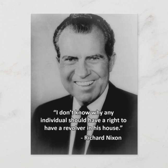 Richard Nixon Anti-Gun Postcard Postkarte (Vorderseite)