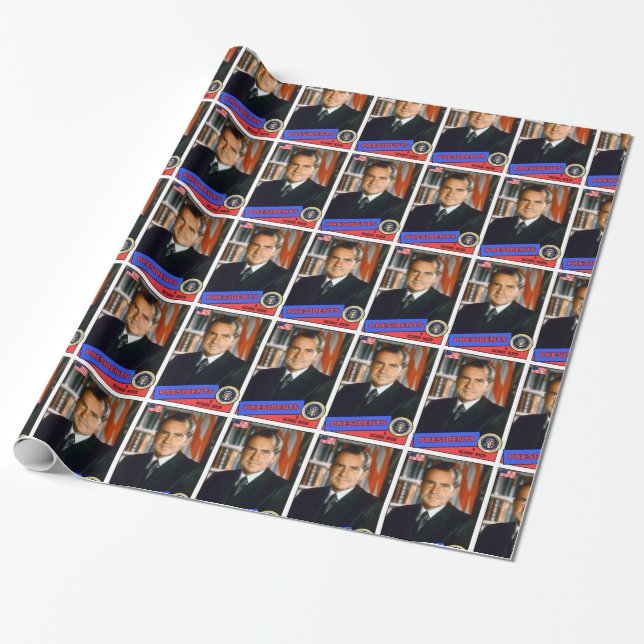 Richard Nixon Baseball Card Geschenkpapier (Ungerollt)