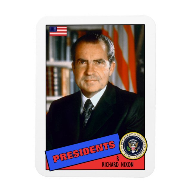 Richard Nixon Baseball Card Magnet (Vertikal)