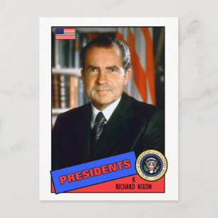 Richard Nixon Baseball Card Postkarte