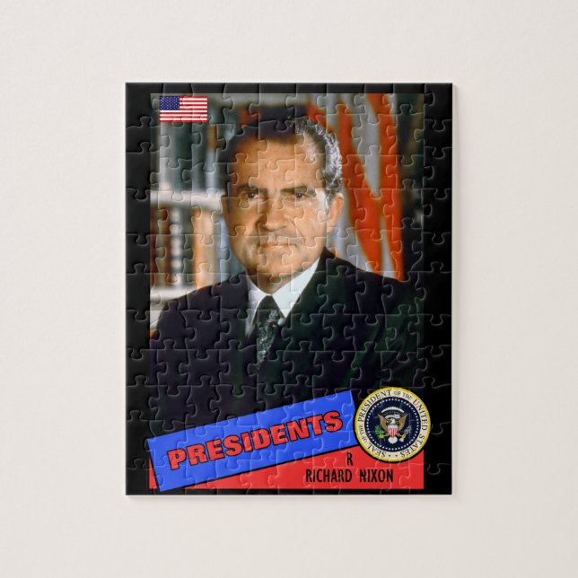 Richard Nixon Baseball Card Puzzle (Vertikal)