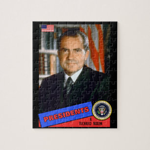Richard Nixon Baseballkarte Puzzle
