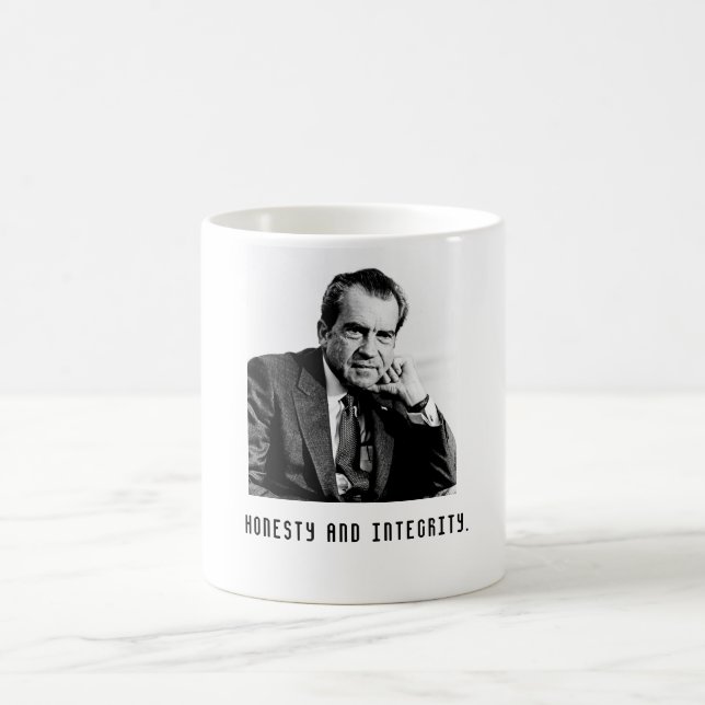 Richard Nixon Honesty and Integrity Coffee Tasse (Mittel)