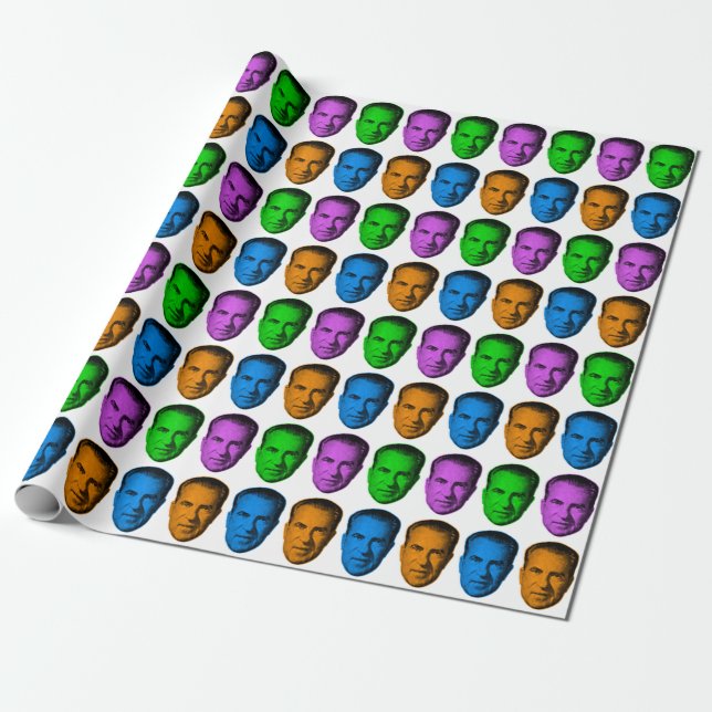 Richard Nixon in Vivid Color Geschenkpapier (Ungerollt)
