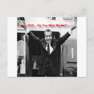 Richard Nixon "Miss Me yet?" Funny Gifts & T-Shirt Postkarte