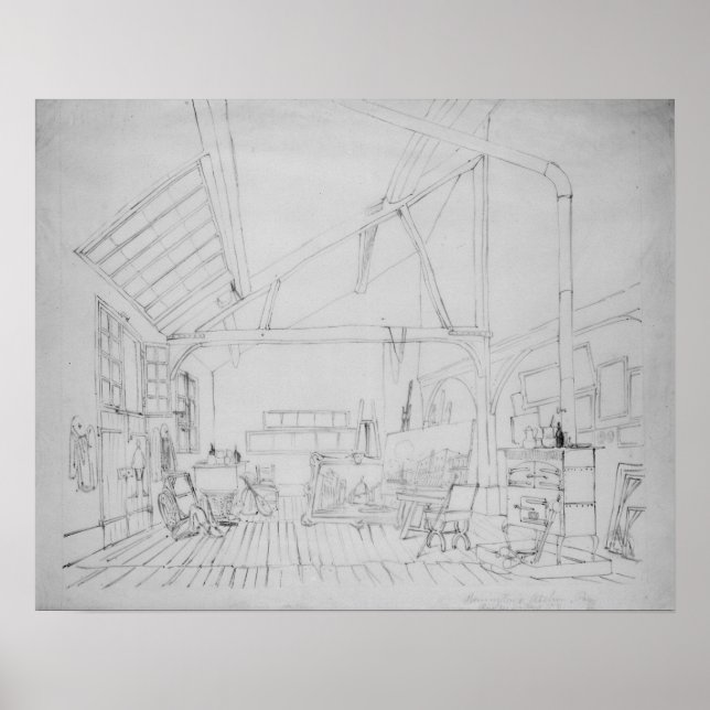 Richard Parkes Bonington Studio in Paris Poster (Vorne)