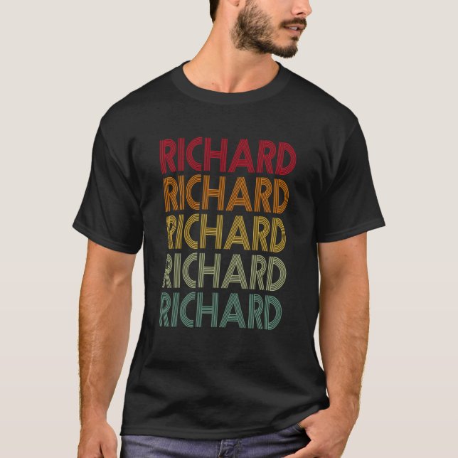 Richard Retro Name Spaß Nickname T-Shirt (Vorderseite)