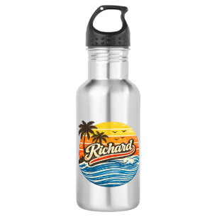 Richard Retro-Sonnenuntergangs-Name-Design Edelstahlflasche