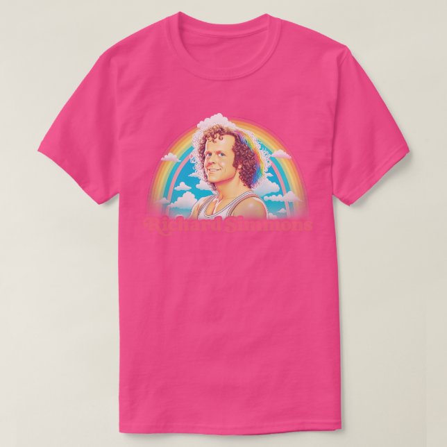 Richard Simmons Retro Aesthetic Rainbow Fan Art T-Shirt (Design vorne)
