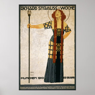 Richard Strauß Woche 1910 Reprint 36 x 24 Poster