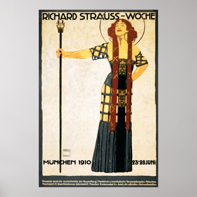 RICHARD STRAUSS WOCHE German Ad Ludwig Hohlwein Poster (Vorne)