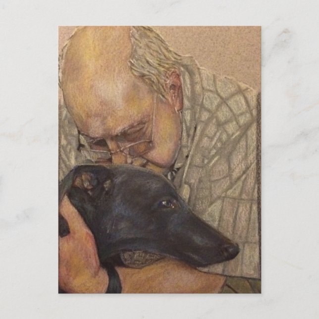 Richard und Ronnie Greyhound Postkarte (Vorderseite)