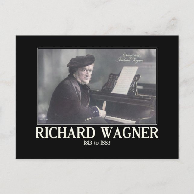 Richard Wagner, Komponist, Vintag Inspiriert Postkarte (Vorderseite)