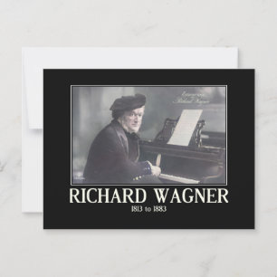 Richard Wagner, Komponist, Vintage-Inspiriert Postkarte