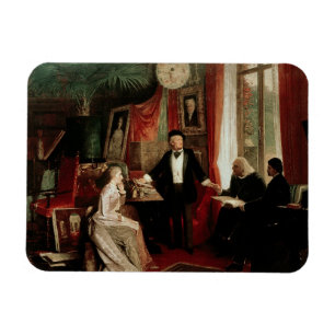 Richard Wagner mit Franz Liszt und Liszts daught Magnet