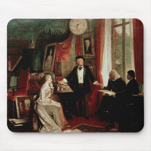 Richard Wagner mit Franz Liszt und Liszts daught Mousepad (Vorne)