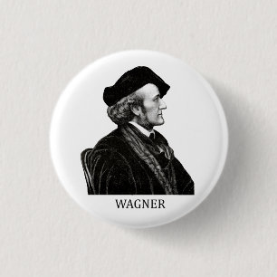 Richard Wagner, schwarz Button