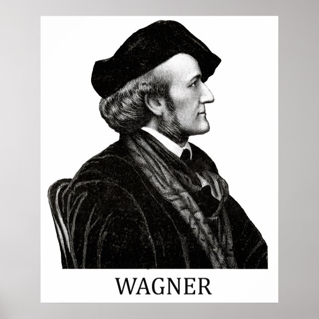 Richard Wagner, schwarz Poster (Vorne)