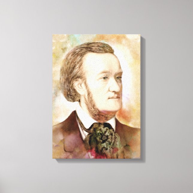 Richard Wagner über Leinwand - Wasserfarbenstil (Vorderseite)