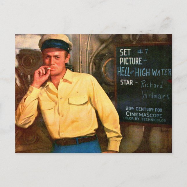 Richard Widmark ad for Hell and High Water Postkarte (Vorderseite)