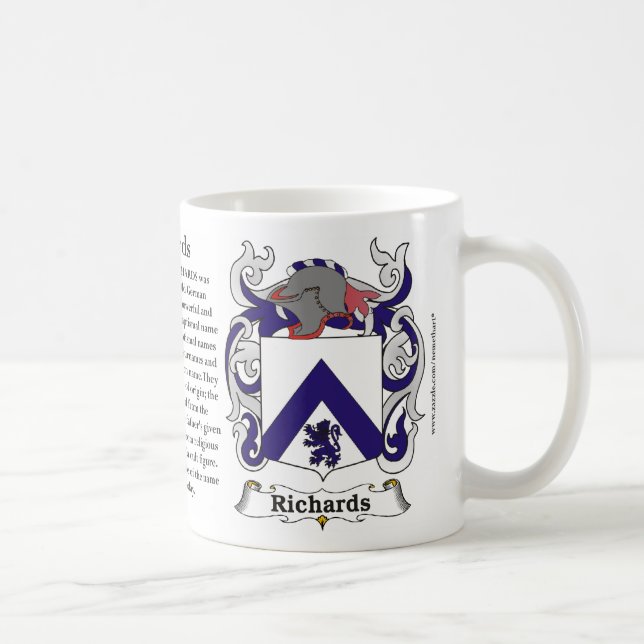 Richards Familienwappen einschließlich die Tasse (Rechts)