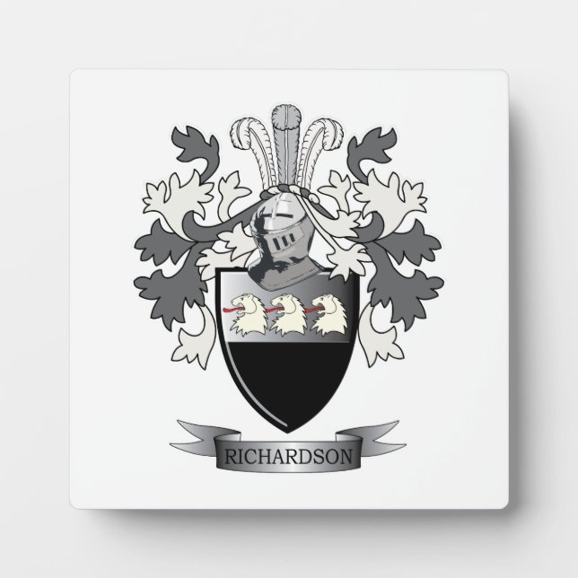 Richardson Coat of Arms Fotoplatte (Vorderseite)