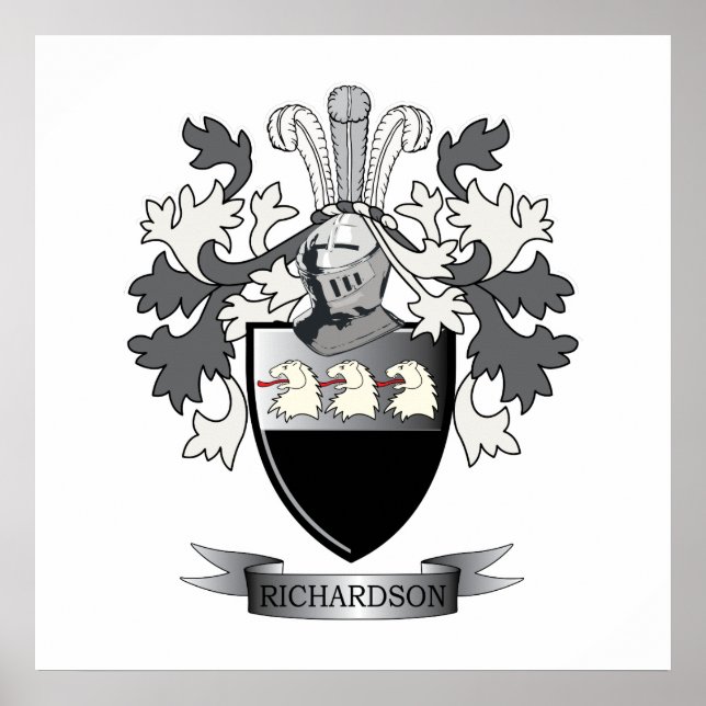 Richardson Coat of Arms Poster (Vorne)