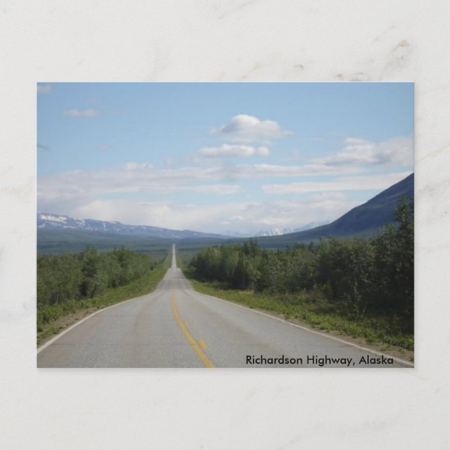 Richardson Highway, Alaska Postkarte (Vorderseite)